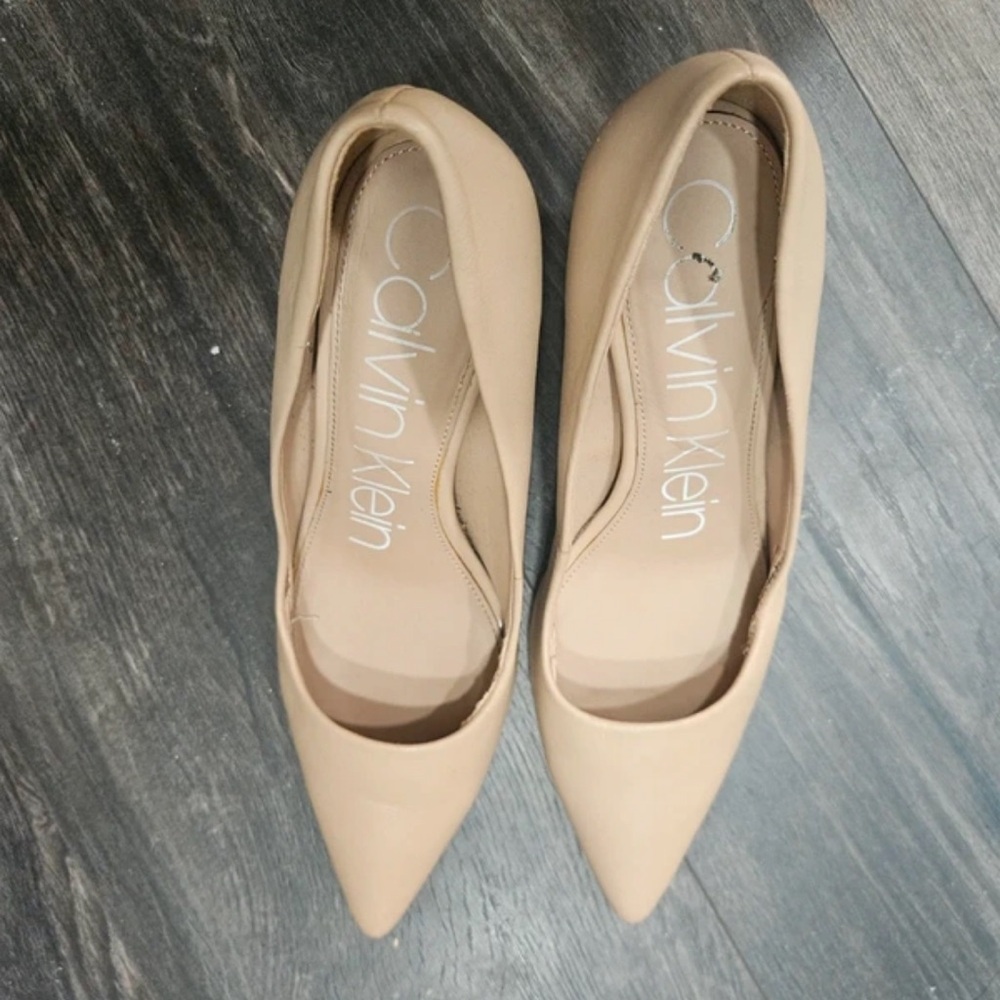 Calvin Klein Beige Pointed Heels